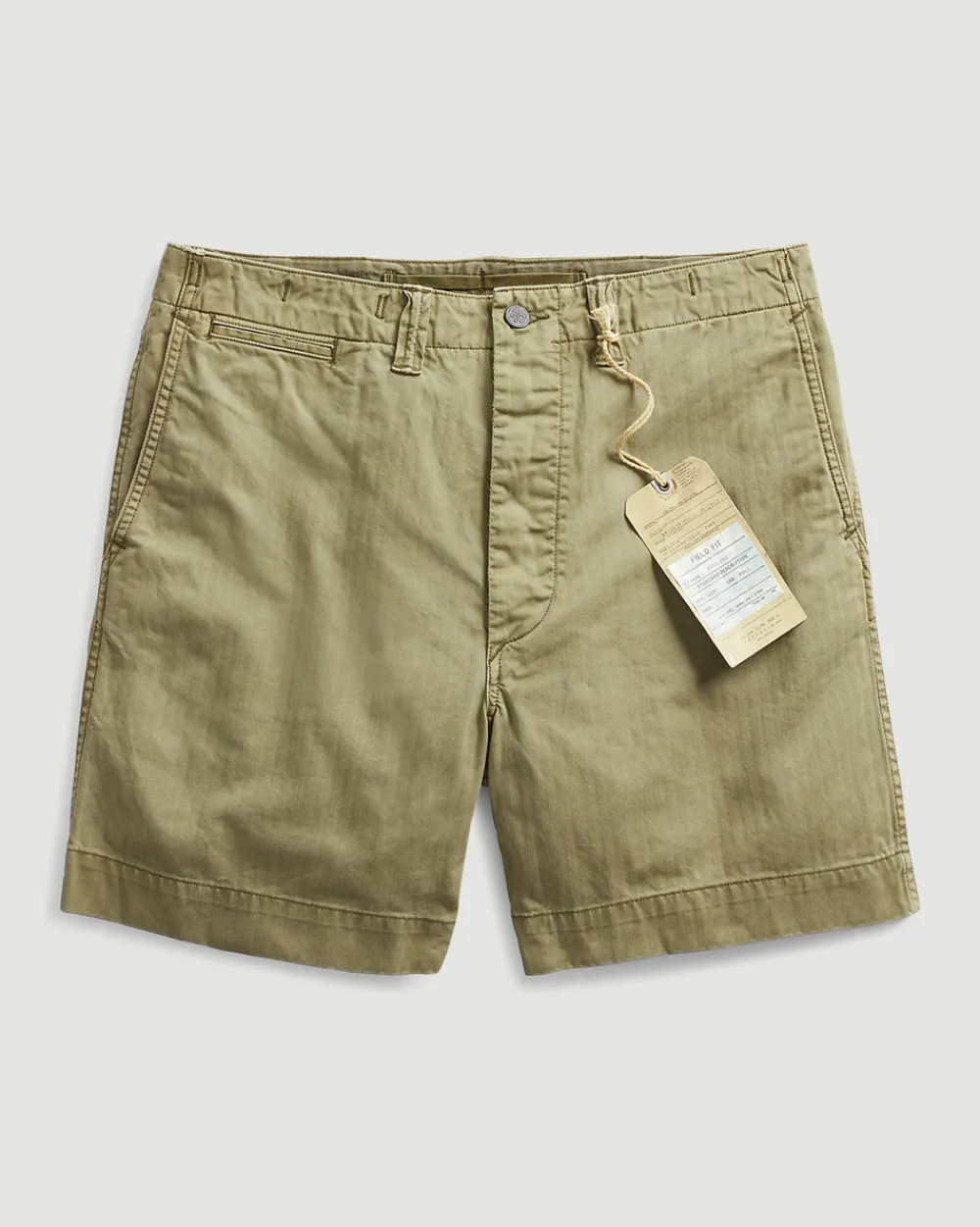 RRL 1943 Herringbone Twill Field Short Olive Outlet