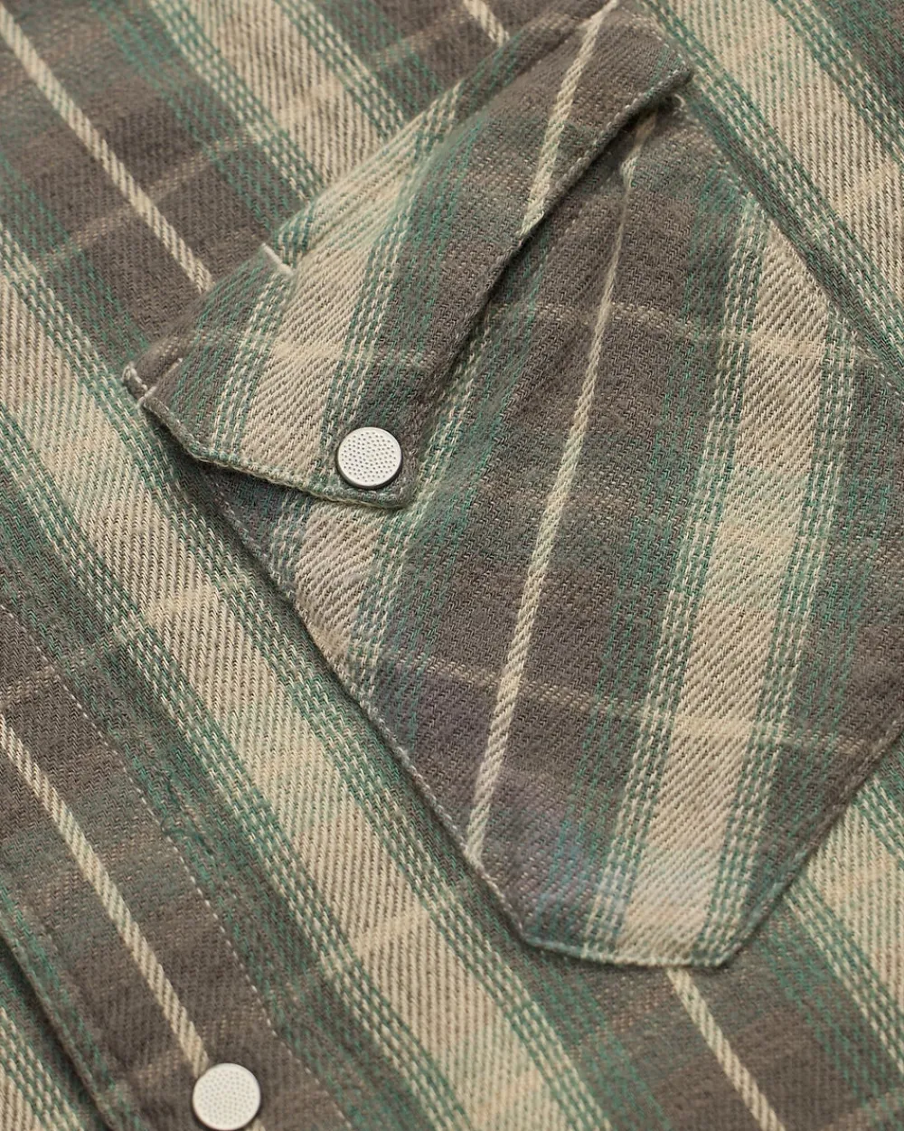 RRL Allen Western Sport Shirt Green/Grey Hot