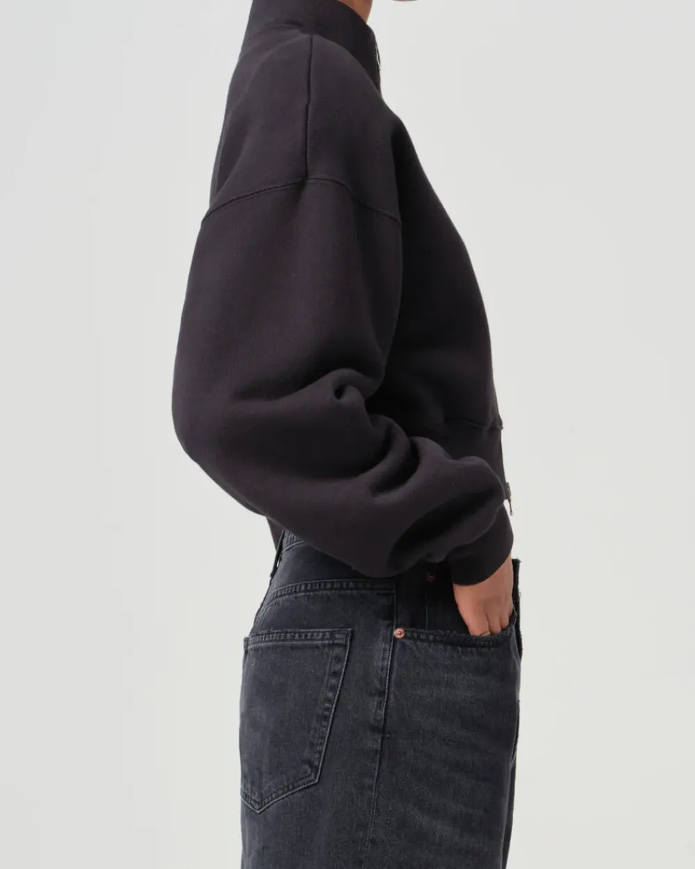 AgoldE Asta Zip Sweatshirt Black Best