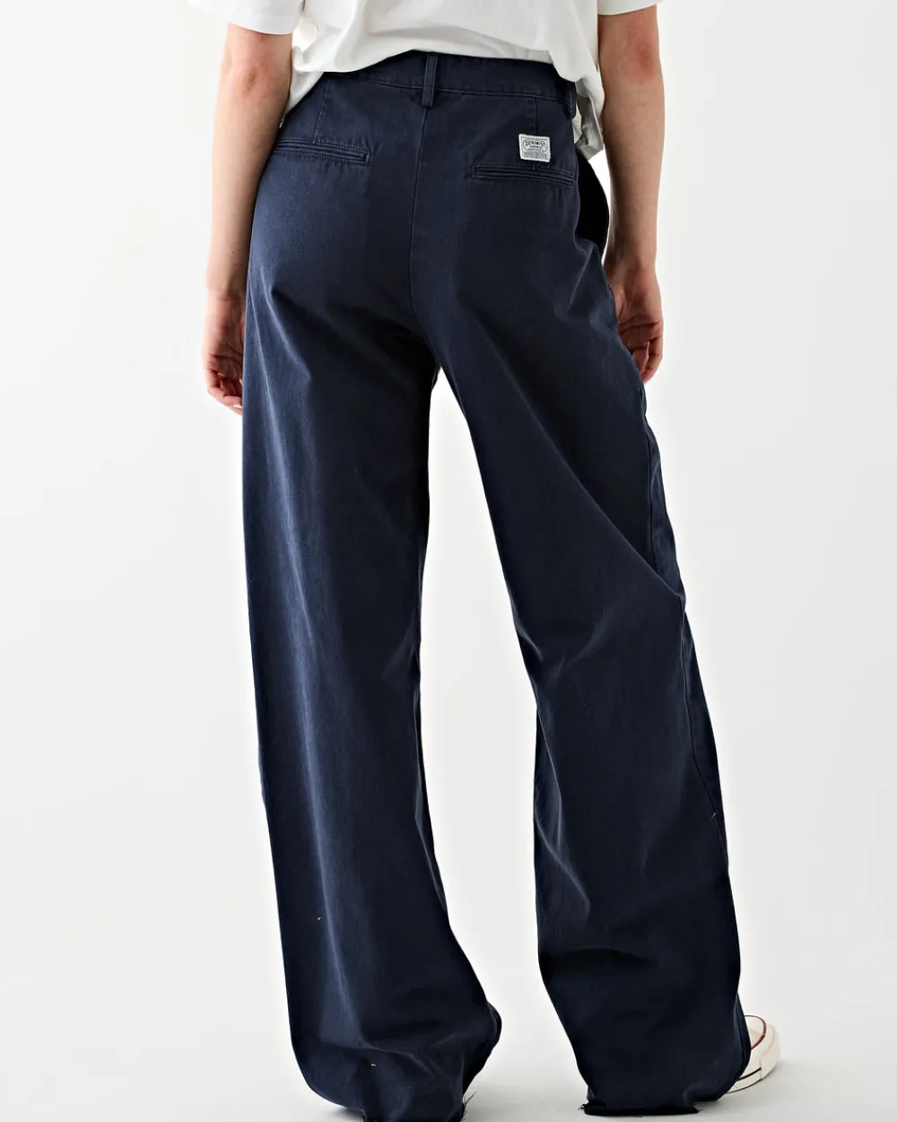 Denimist Blair Double Pleated Pant Navy New