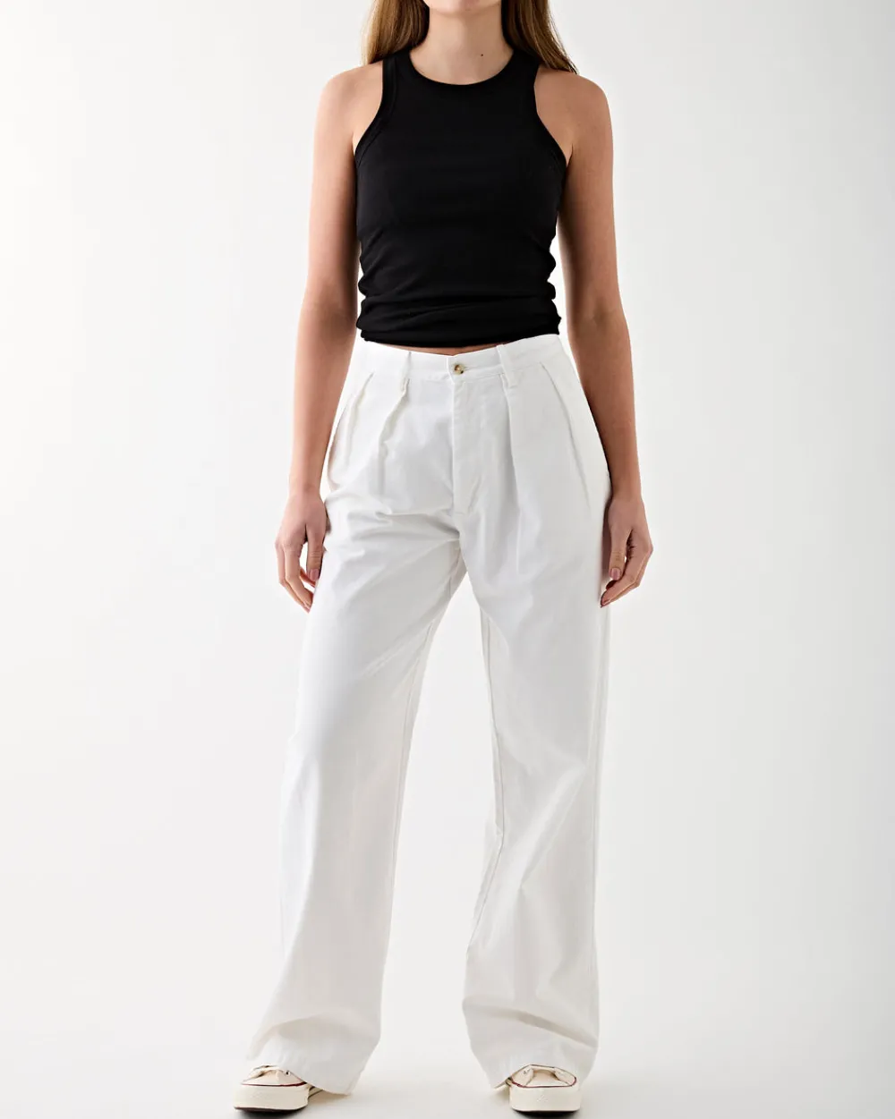 Denimist Blair Double Pleated Pant White Clearance
