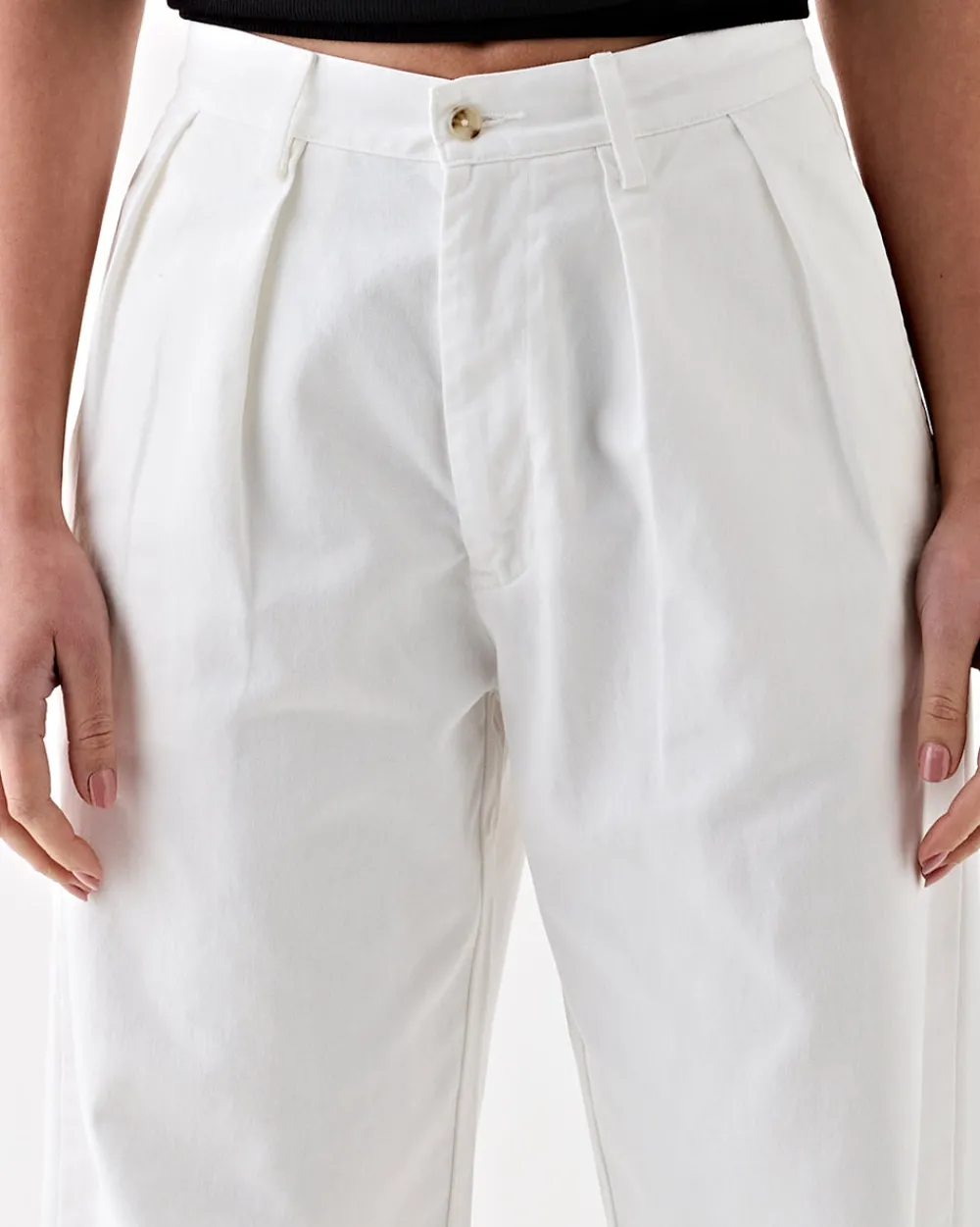 Denimist Blair Double Pleated Pant White Clearance