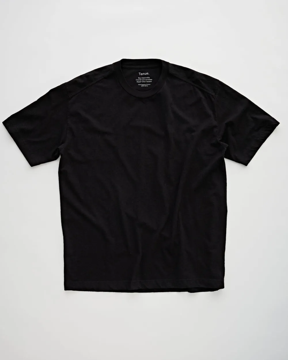 Tenue. Bruce Light Weight T-Shirt Black Fashion