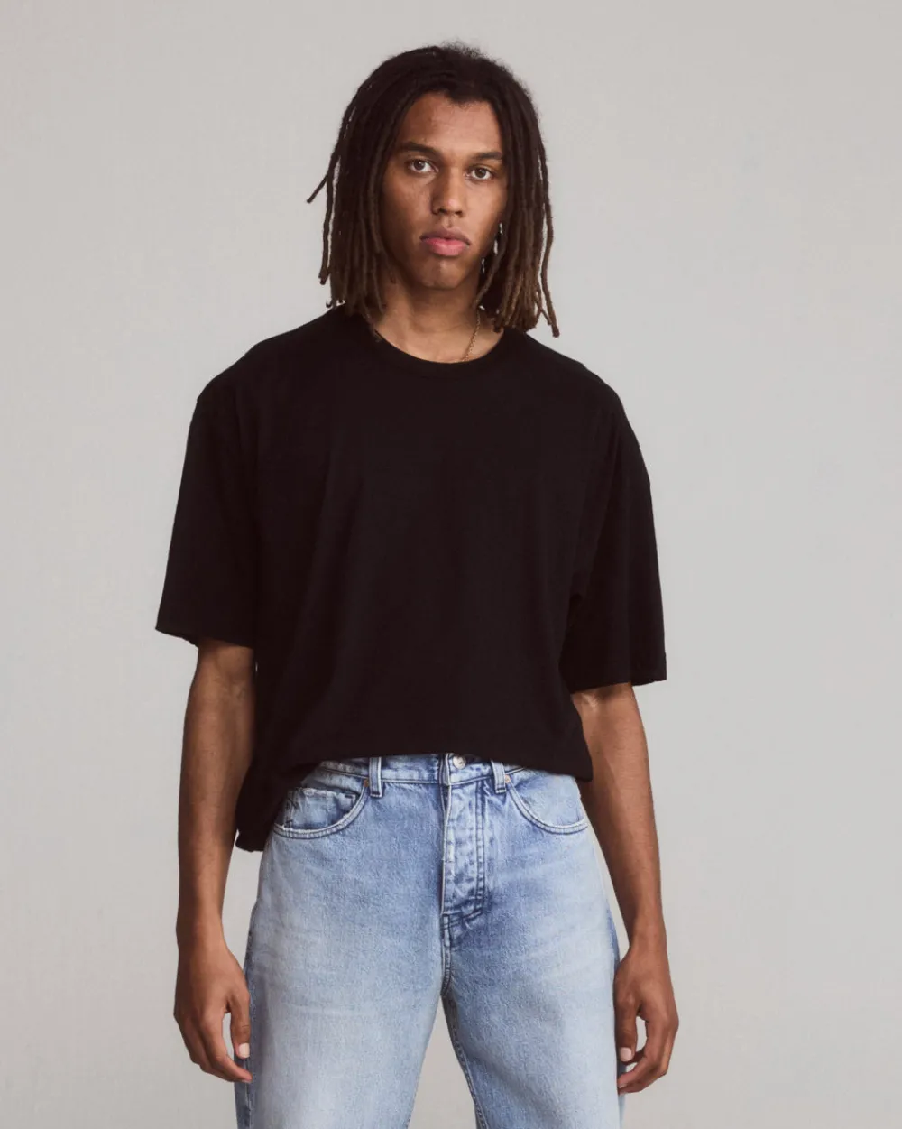 Tenue. Bruce Light Weight T-Shirt Black Fashion