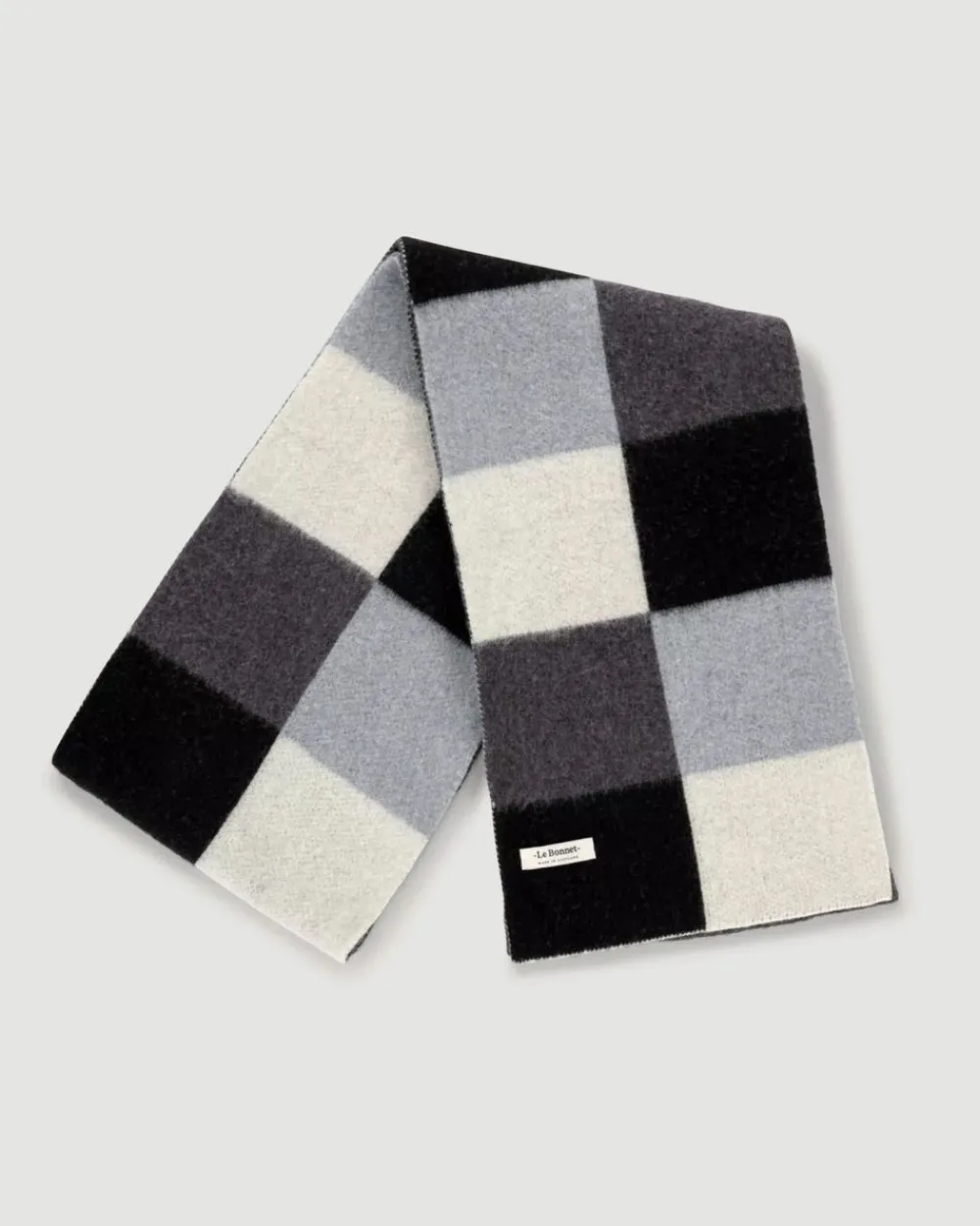 Le Bonnet Checked Scarf Stone Discount