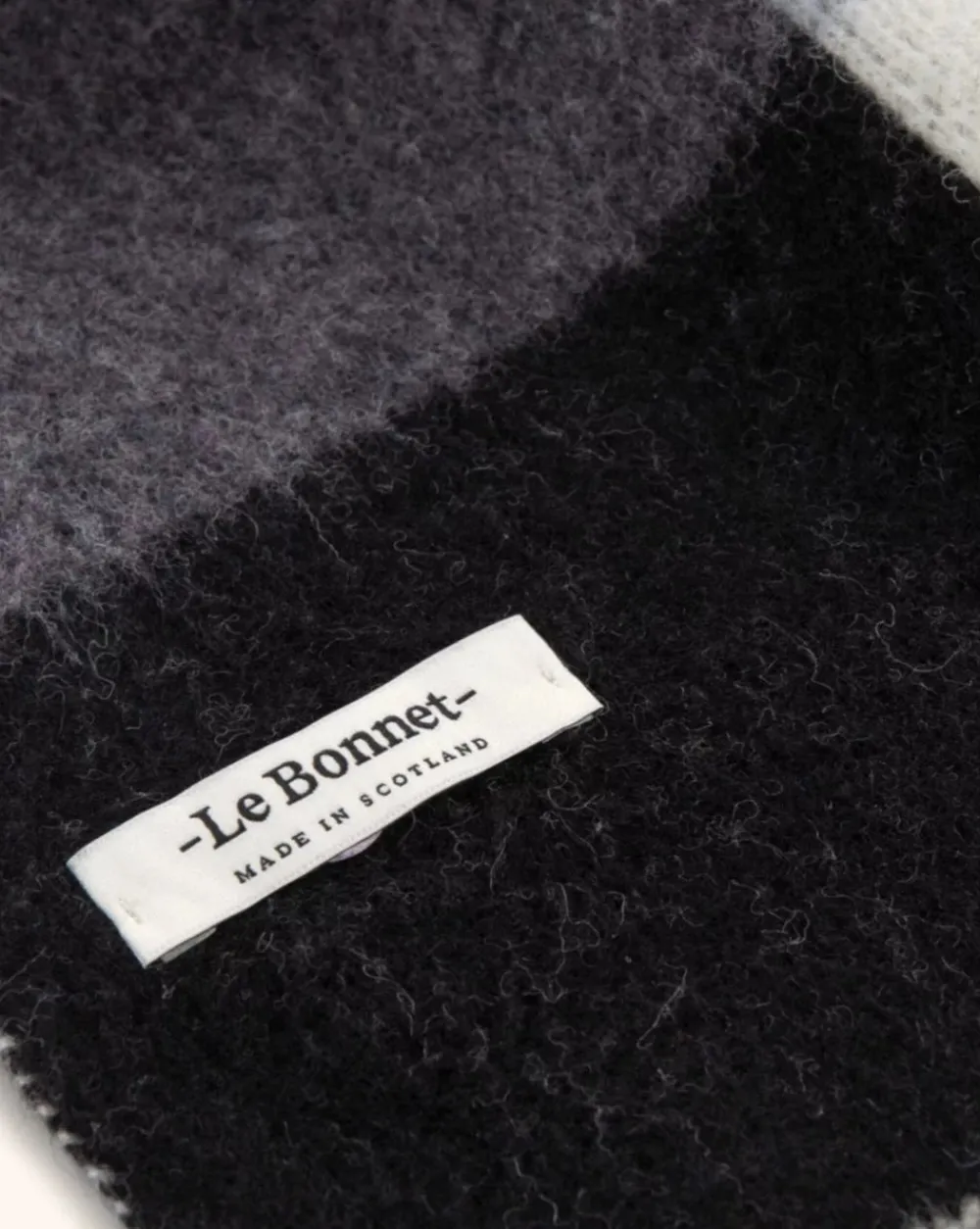 Le Bonnet Checked Scarf Stone Discount