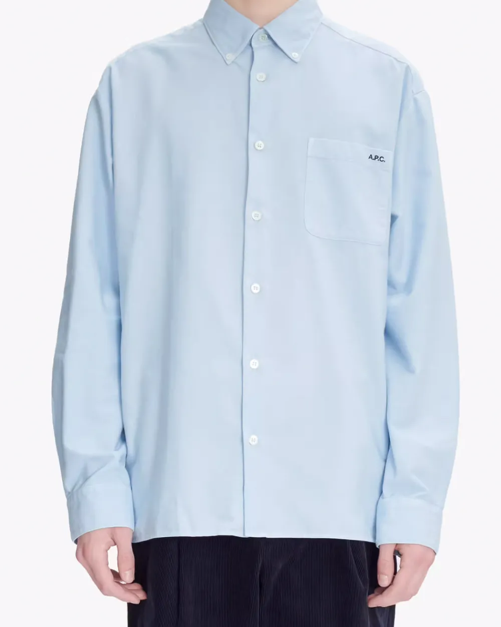 A.P.C. Chemise Mateo Logo Light Blue Best