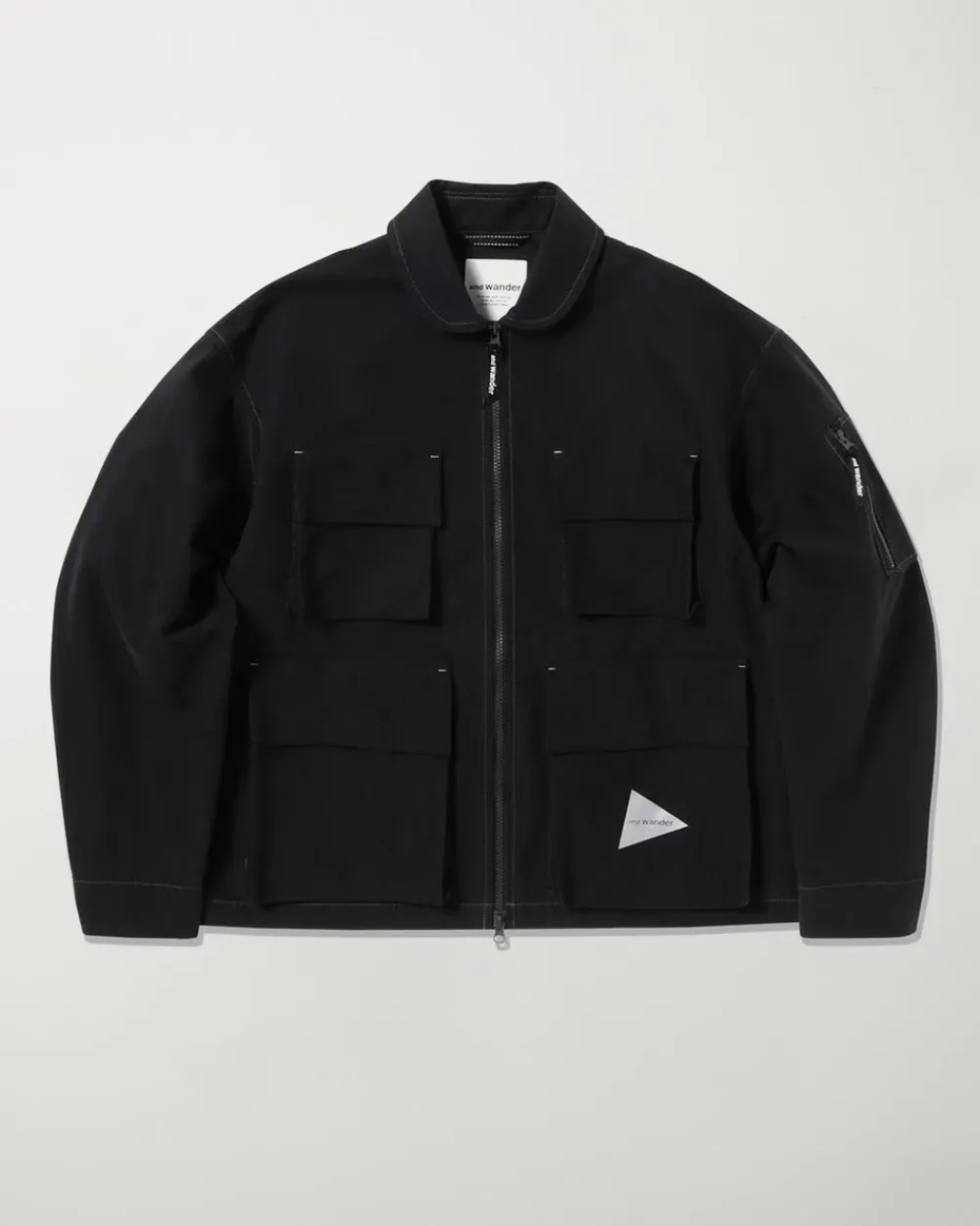 and wander C/PE Twill Field Jacket Black Hot