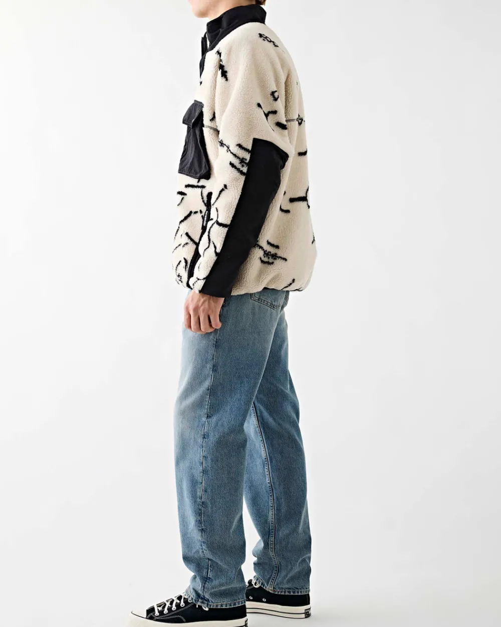 and wander Daijiro OHARA Map Key Boa Jacket Off White Best