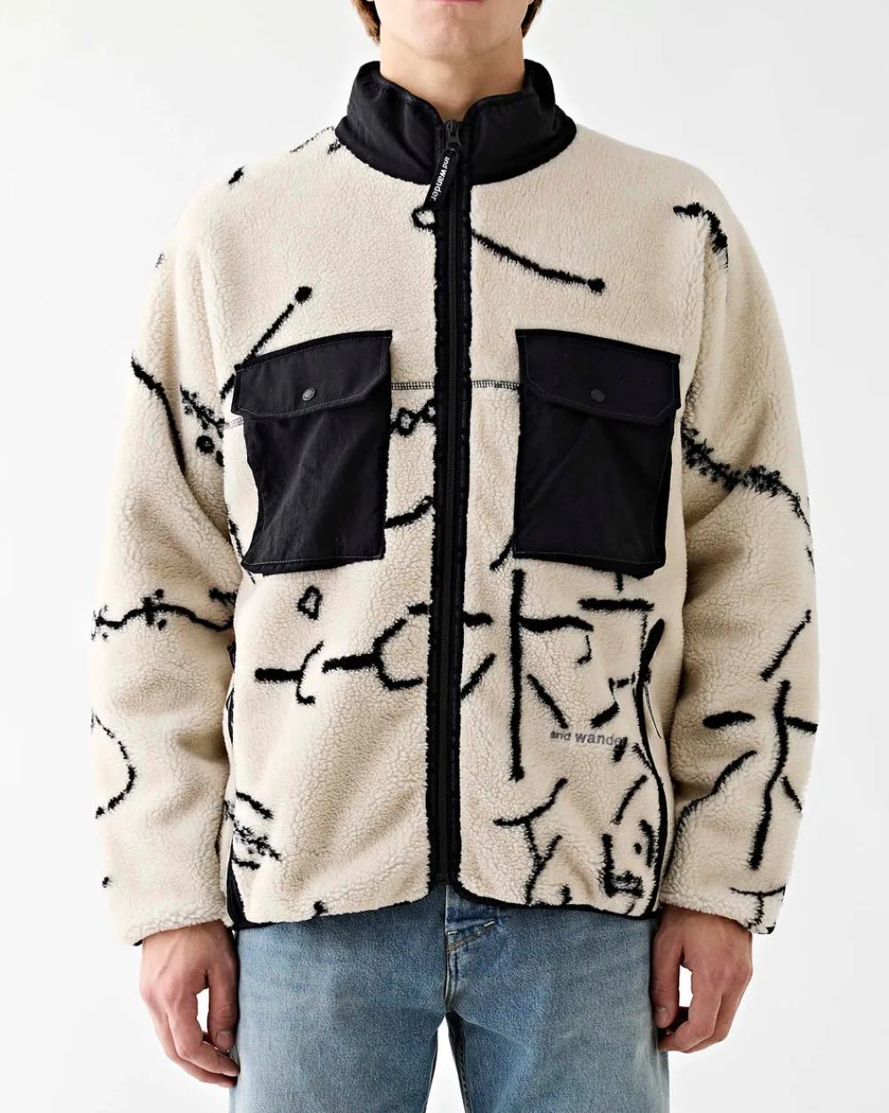 and wander Daijiro OHARA Map Key Boa Jacket Off White Best