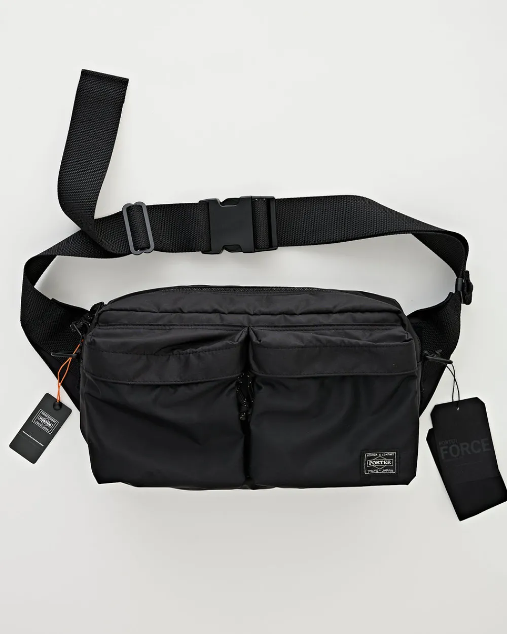 Porter Yoshida Force 2Way Waist Bag Black New