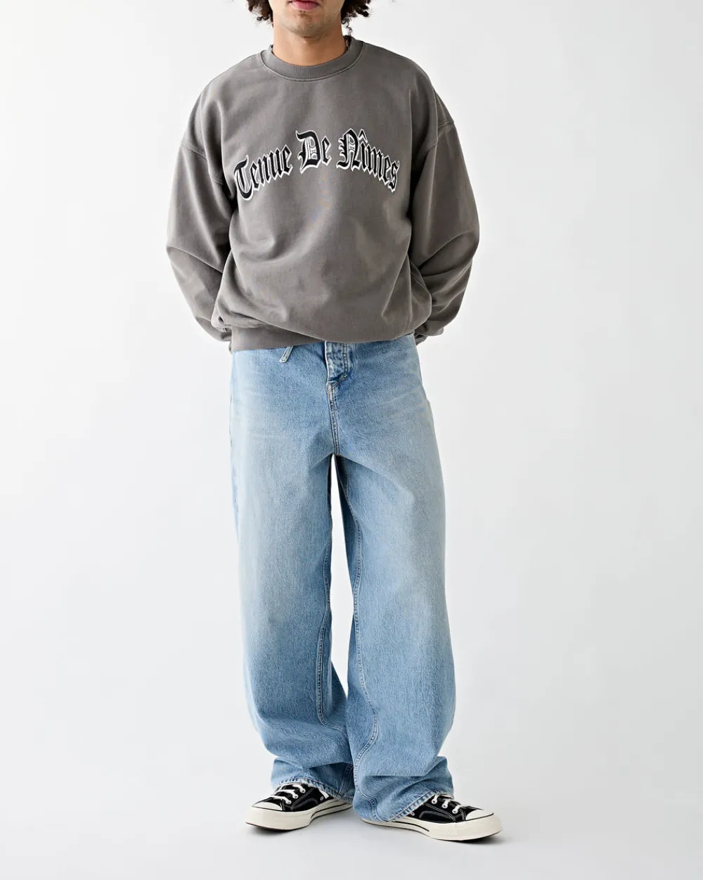 Tenue de Nîmes Glenn Oversized Crewneck Pigment Dye Grey Online