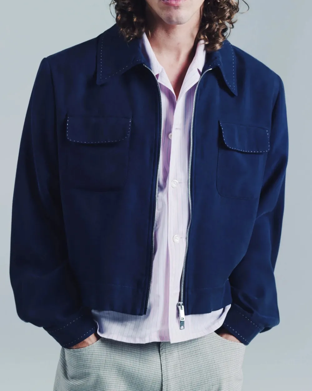 SECOND/LAYER Herman Jacket Deep Blue Outlet