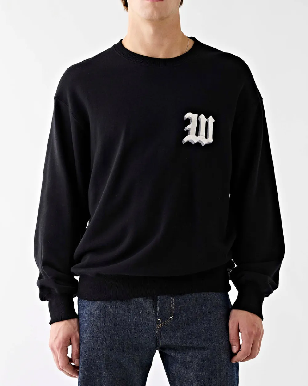 Wacko Maria Middle Weight Crew Neck Sweatshirt (Type-2) Black Best