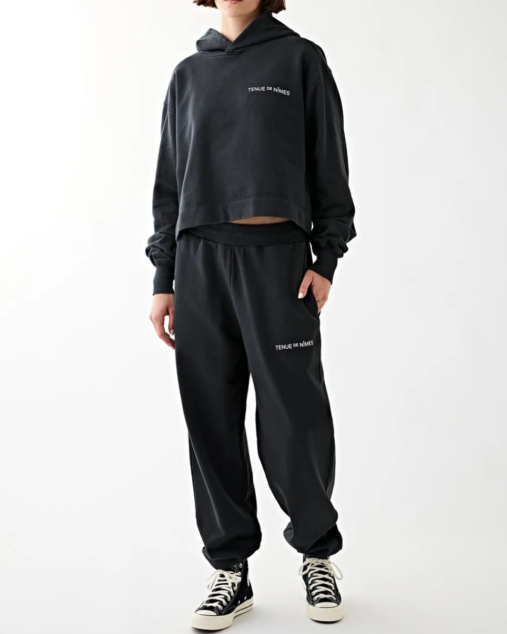 Tenue de Nîmes Nico Cropped Hoodie Vintage Black Discount