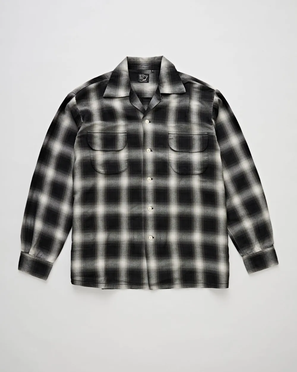 OrSlow Ombre Check Shirt Black Check Discount