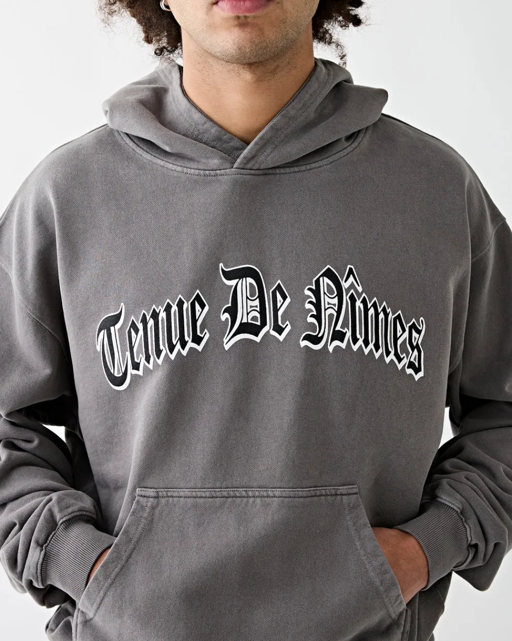 Tenue de Nîmes Ozzy Oversized Hoodie Pigment Dye Grey New