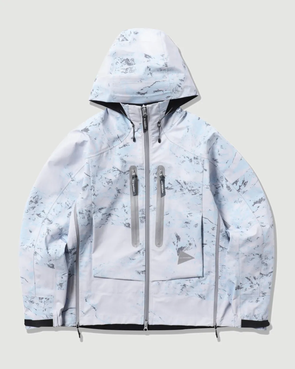 and wander Printed PERTEX SHIELD Rain Jacket Blue Hot