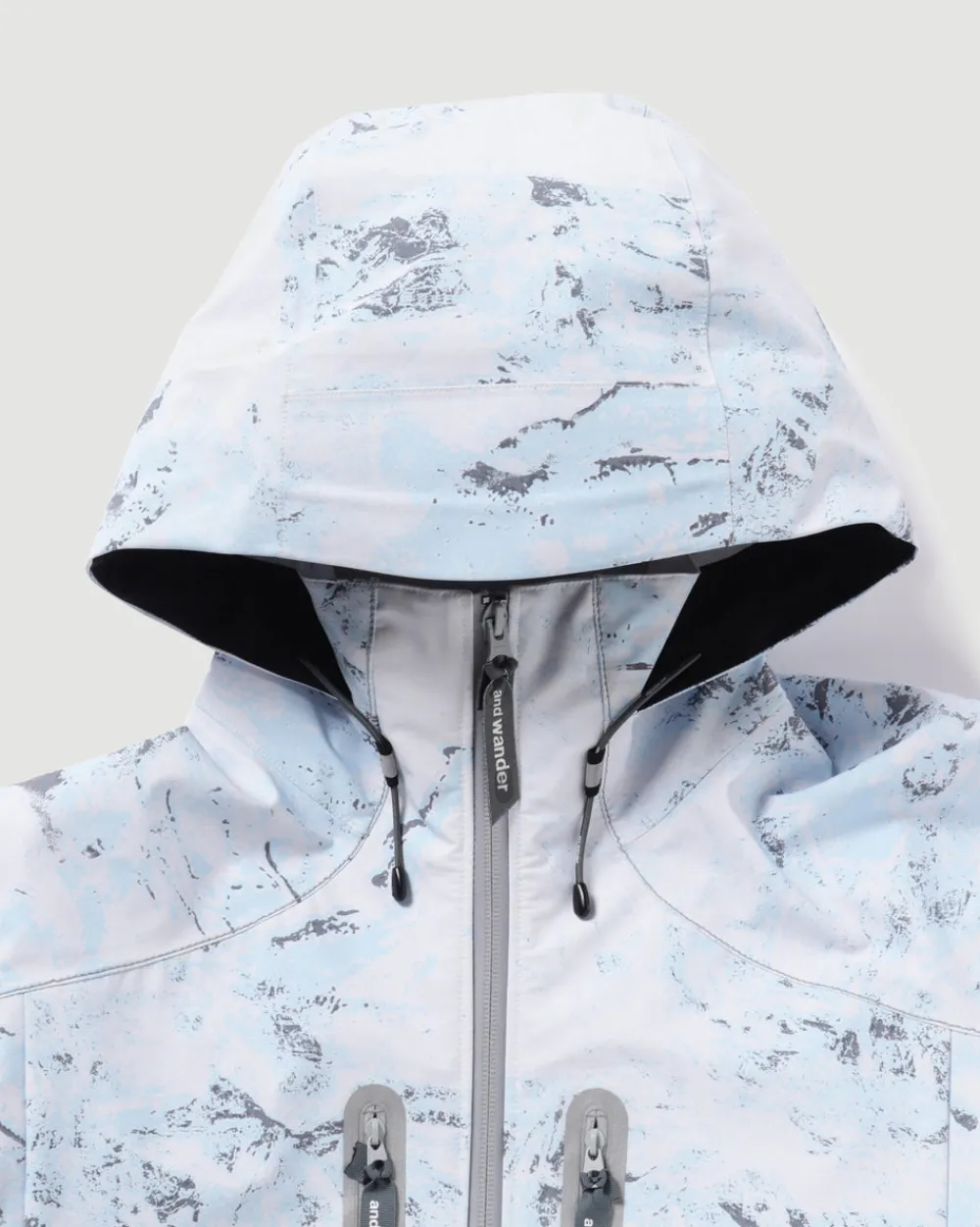 and wander Printed PERTEX SHIELD Rain Jacket Blue Hot