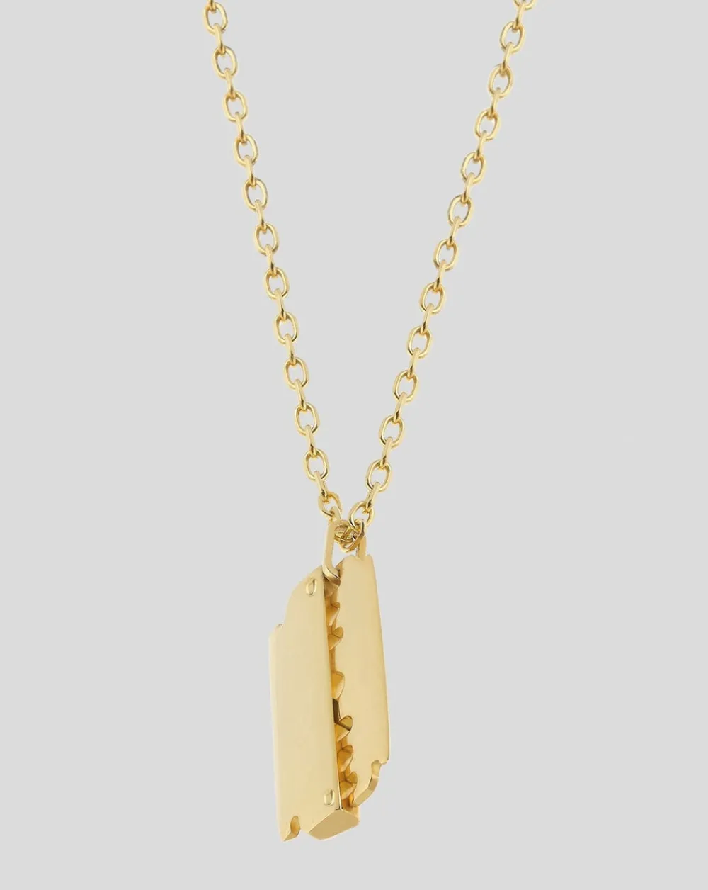 Hannah Martin London Razor Dog Tag Pendant (Small) Gold Hot