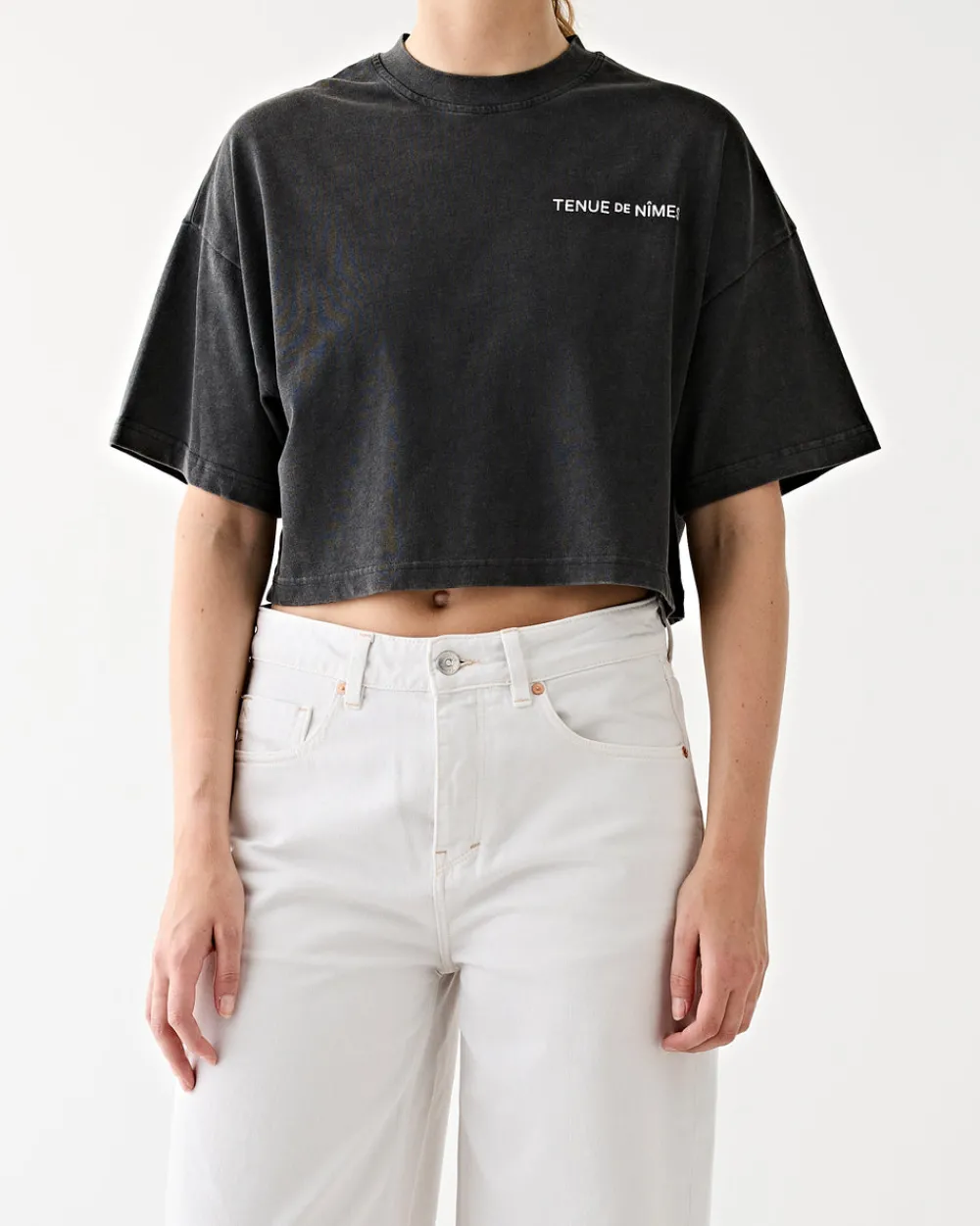 Tenue de Nîmes Roxy Oversized Cropped Tee Vintage Black Best
