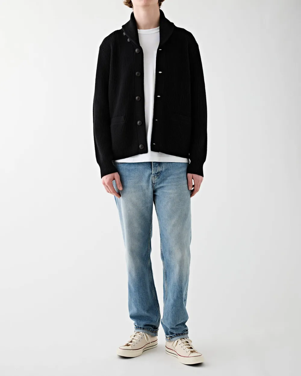 RRL Shawl Long Sleeve Cardigan Black New