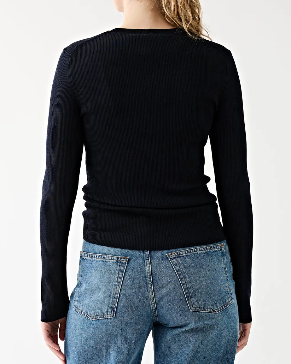 6397 Skinny Rib Crew Midnight Discount