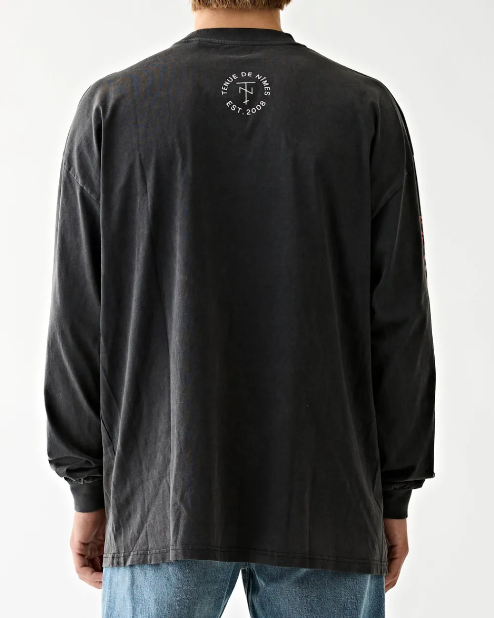 Tenue de Nîmes Slater L/S Tee Black/Red Sale