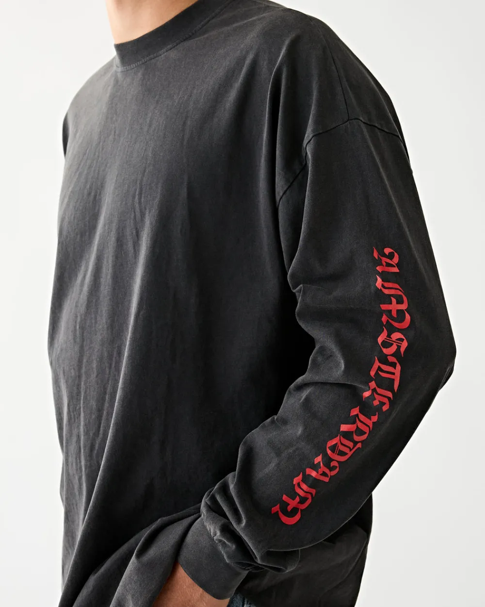 Tenue de Nîmes Slater L/S Tee Black/Red Sale