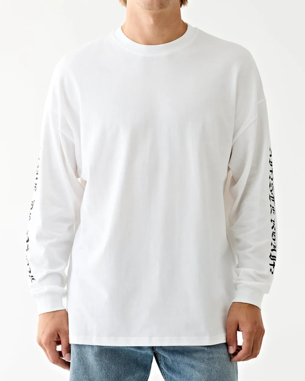 Tenue de Nîmes Slater L/S Tee White/Black Sale