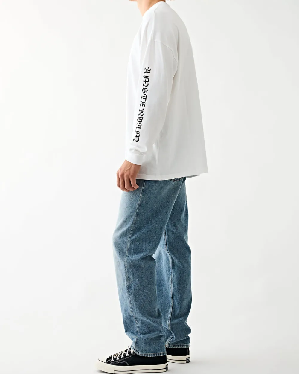 Tenue de Nîmes Slater L/S Tee White/Black Sale