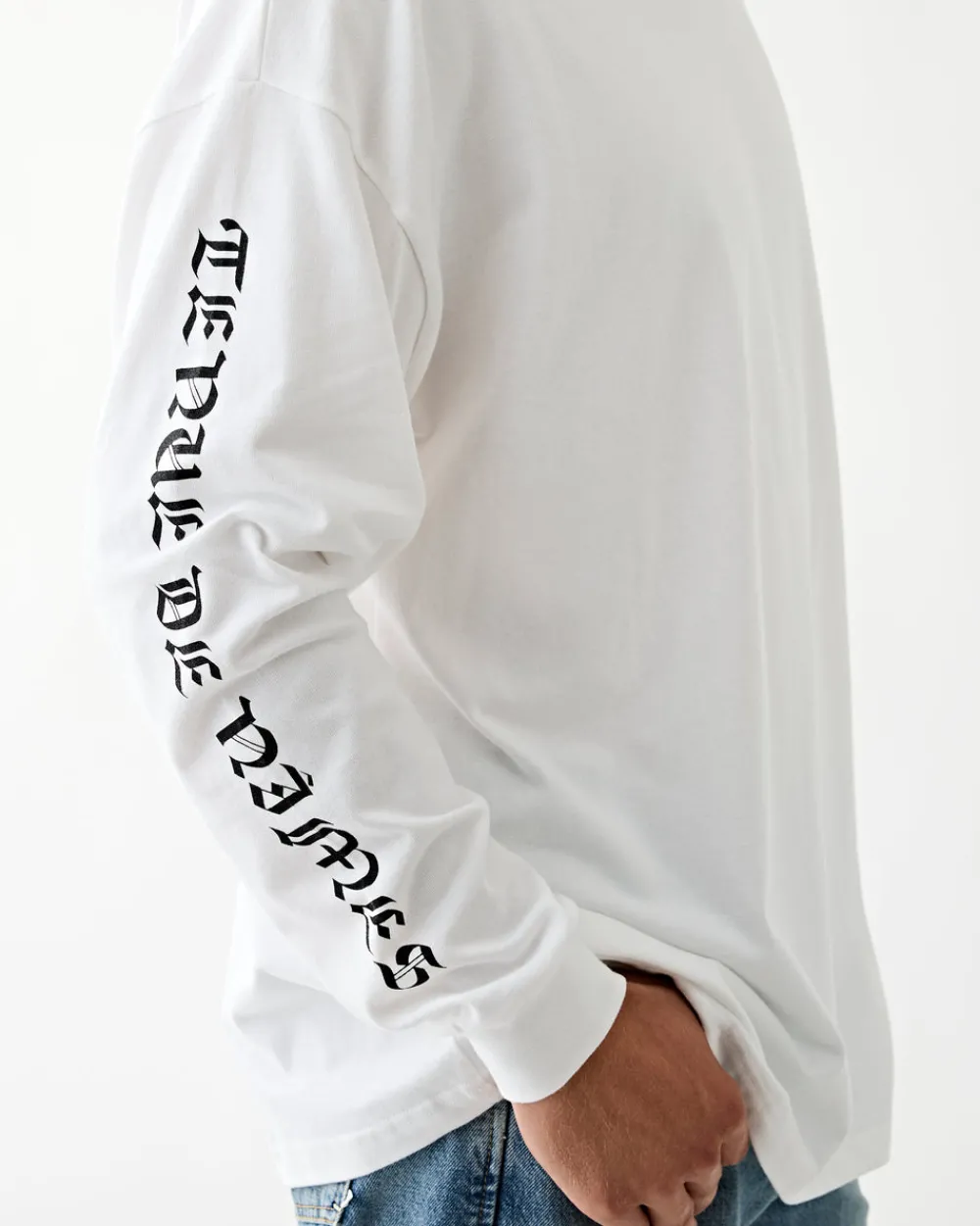 Tenue de Nîmes Slater L/S Tee White/Black Sale