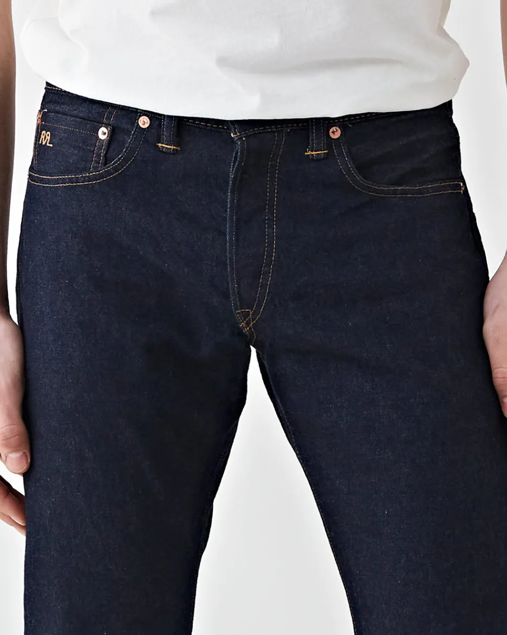 RRL Slim Fit Once Washed Jean Discount