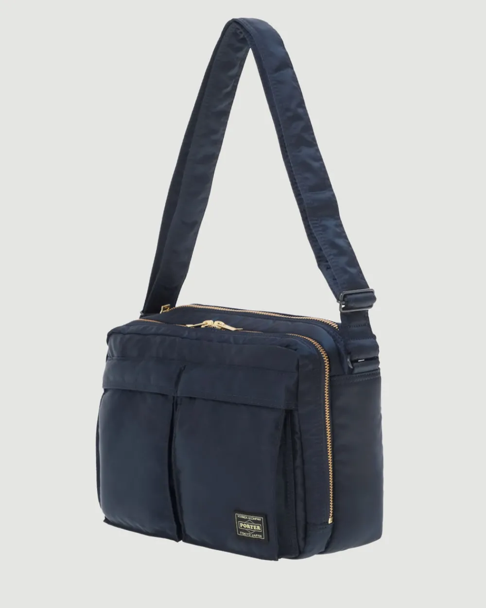 Porter Yoshida Tanker Sling Bag W Zip Iron Blue Discount