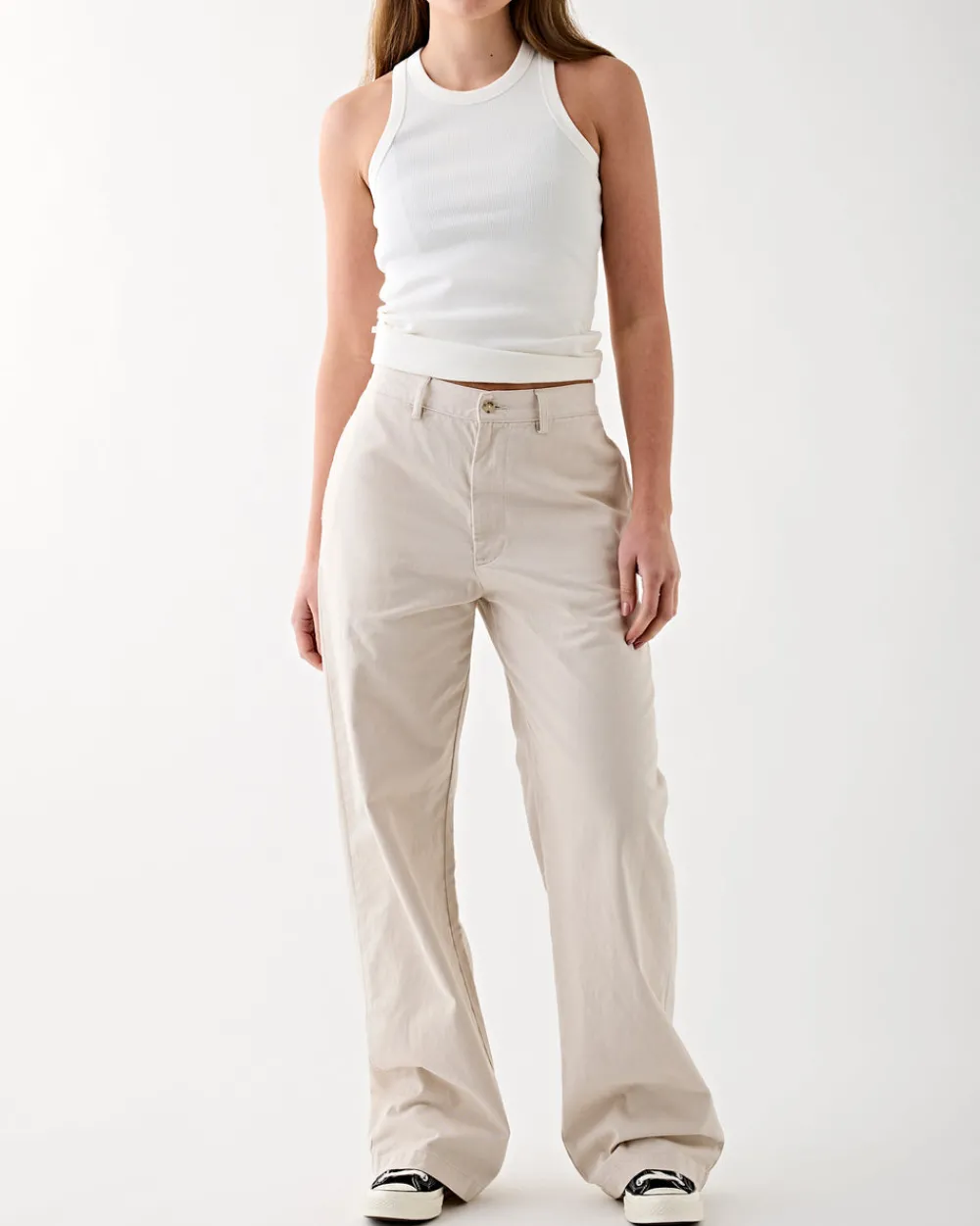 Denimist Teri Wide Leg Chino Ivory Online