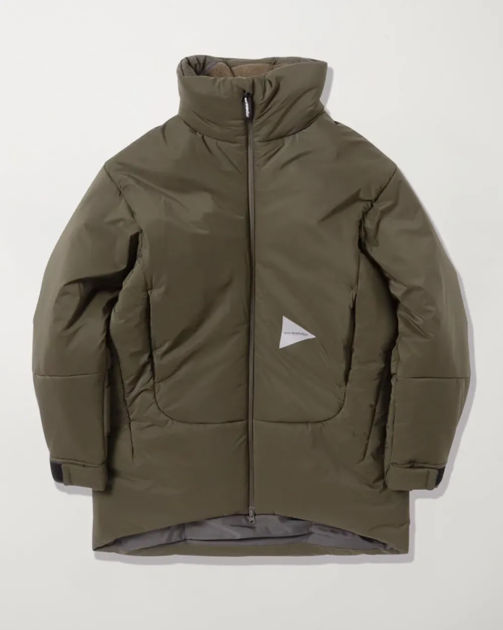 and wander Top Fleece Coat Khaki Fashion
