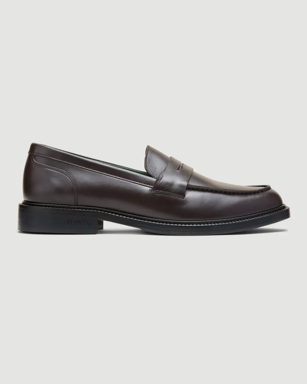 VINNY's Townee Penny Loafer Dark Brown Leather Clearance