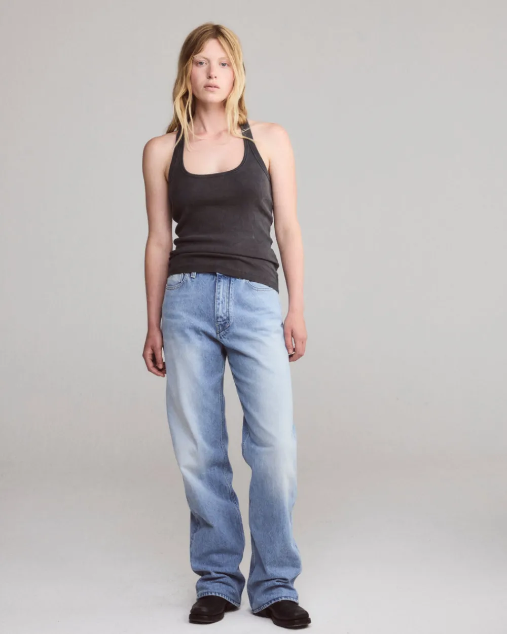 Tenue. Una Tank Top Trashed Black Fashion