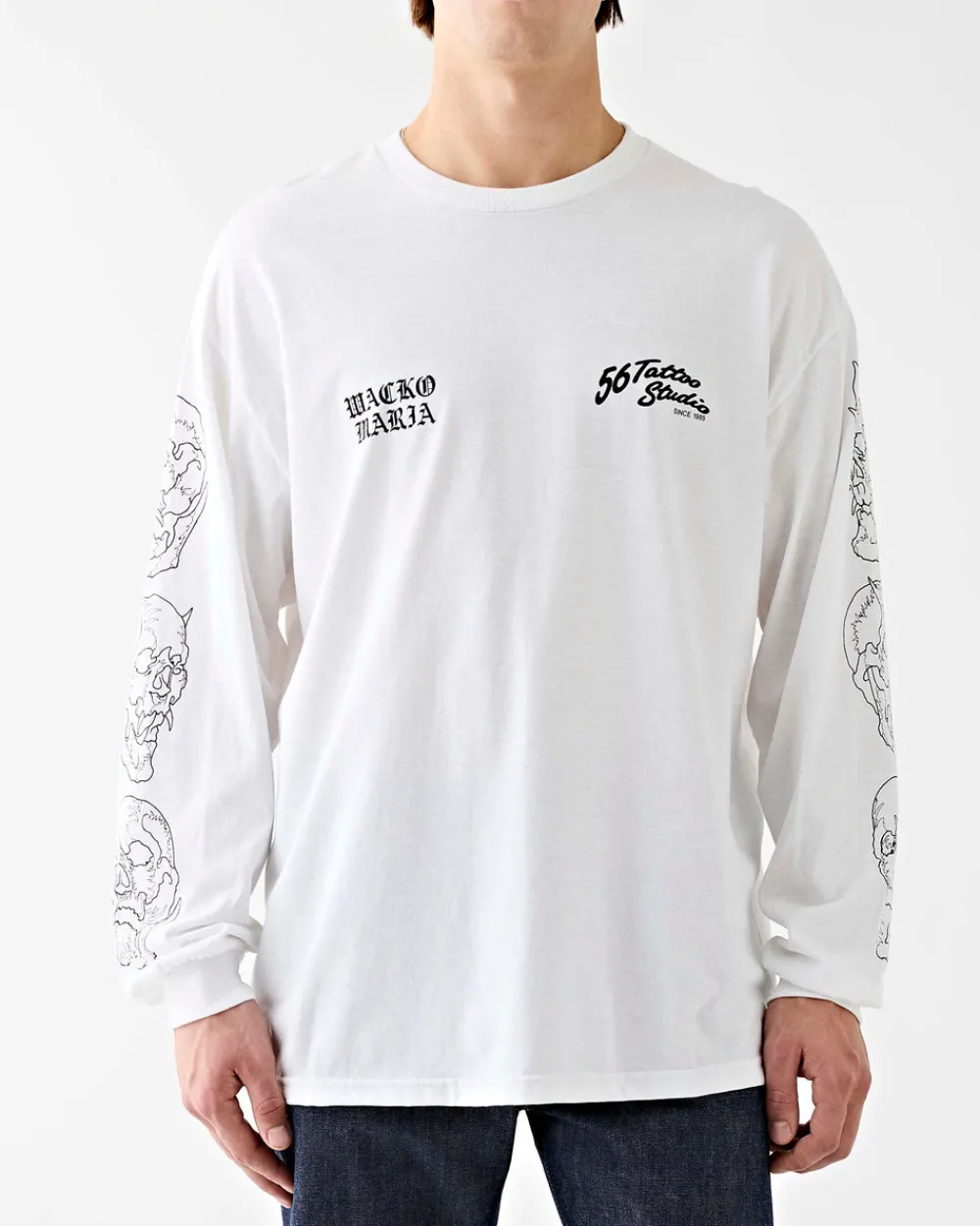 Wacko Maria x 56 Tattoo Studio Long Sleeve T-Shirt White Outlet